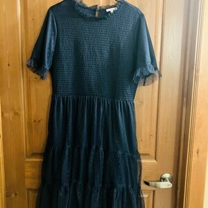 Elegant Navy Blue Women's Dress
